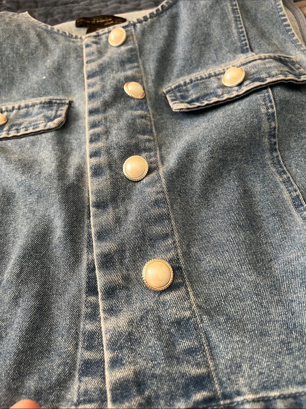 House of Harlow 1960 Light Blue Denim Set - Picture 4 of 5
